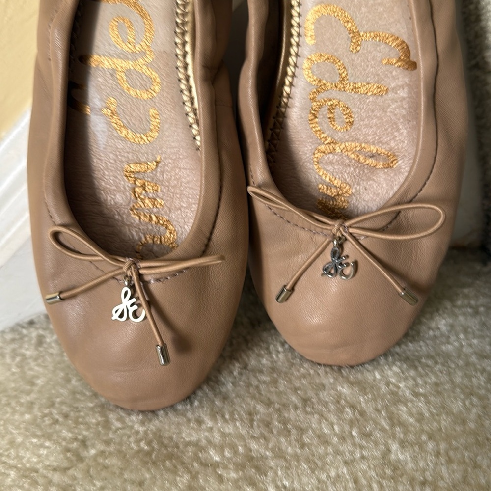 Sam Elderman tan Felicia leather ballet flats - Picture 5 of 5